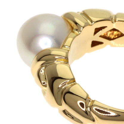 BVLGARI Paso Doppio Pearl Pearl Ring K18 Yellow Gold Ladies [Used]