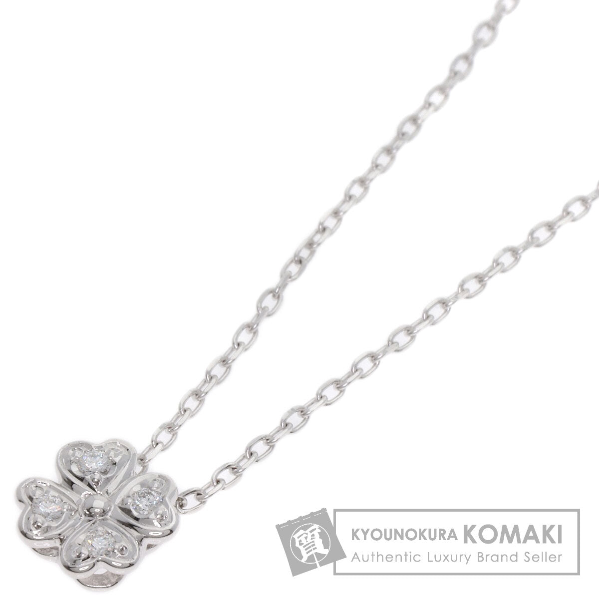 MIKIMOTO Diamond Necklace K18 White Gold Ladies [Used]