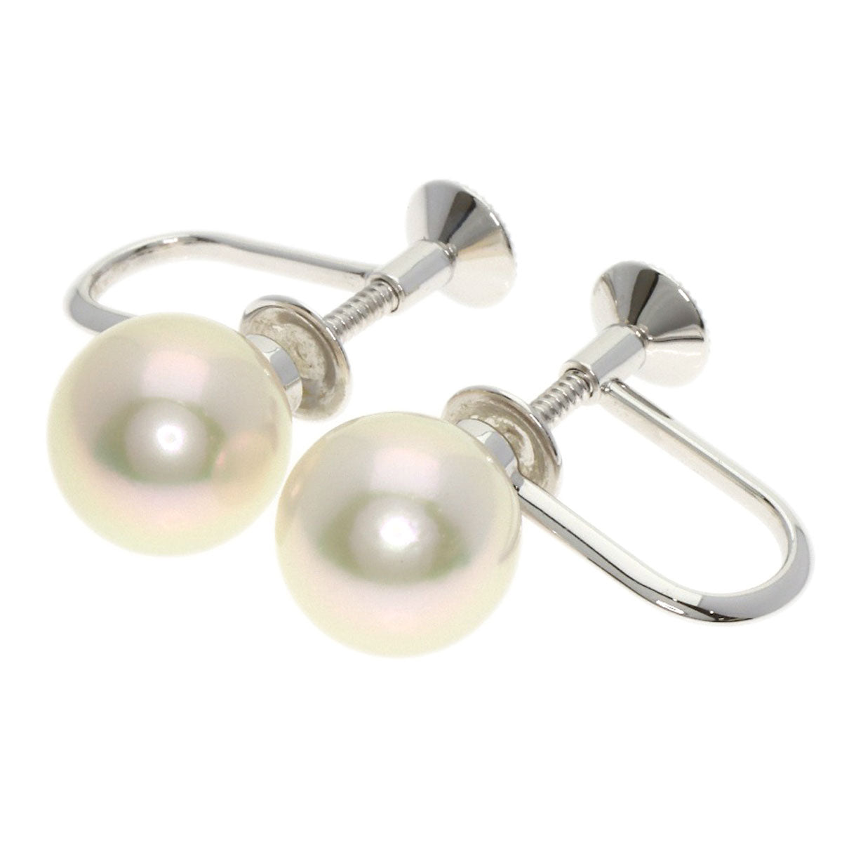 MIKIMOTO Akoya pearl Pearl Earring K18 White Gold Ladies [Used]