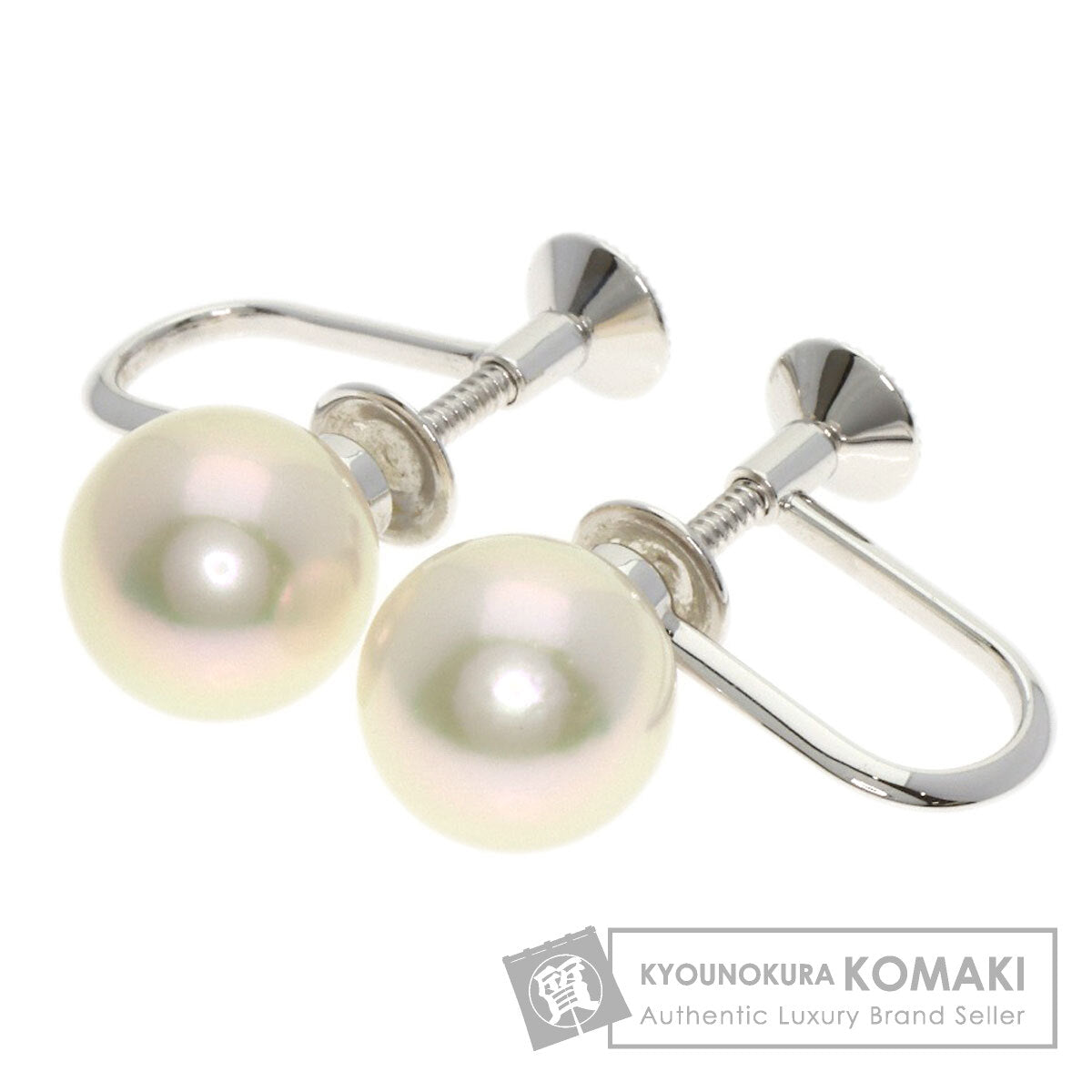 MIKIMOTO Akoya pearl Pearl Earring K18 White Gold Ladies [Used]