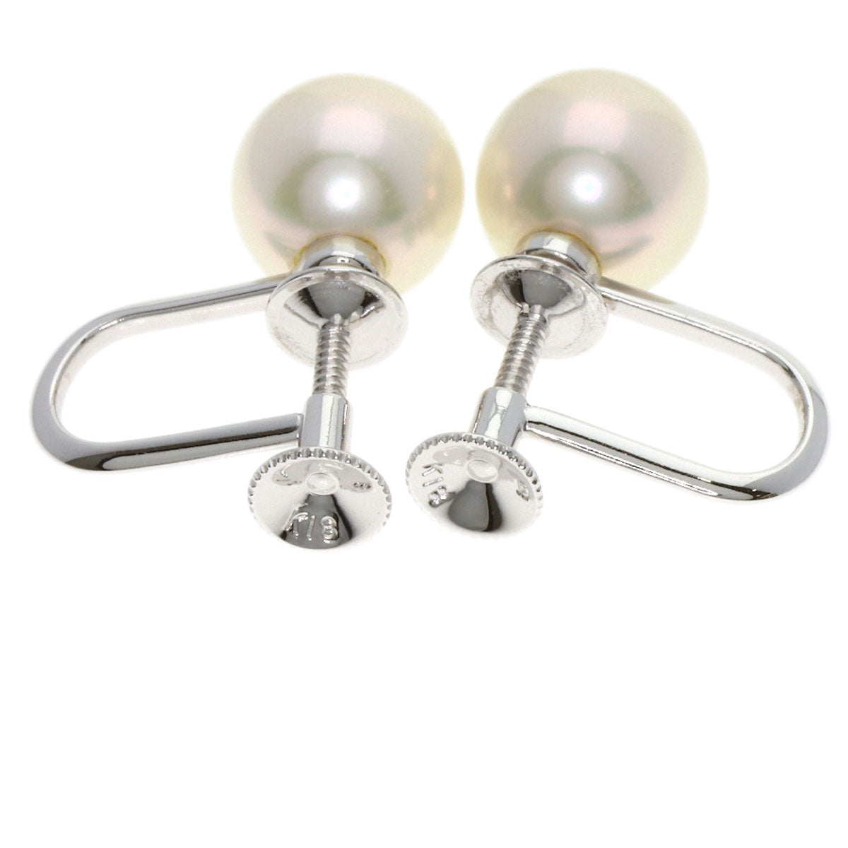 MIKIMOTO Akoya pearl Pearl Earring K18 White Gold Ladies [Used]