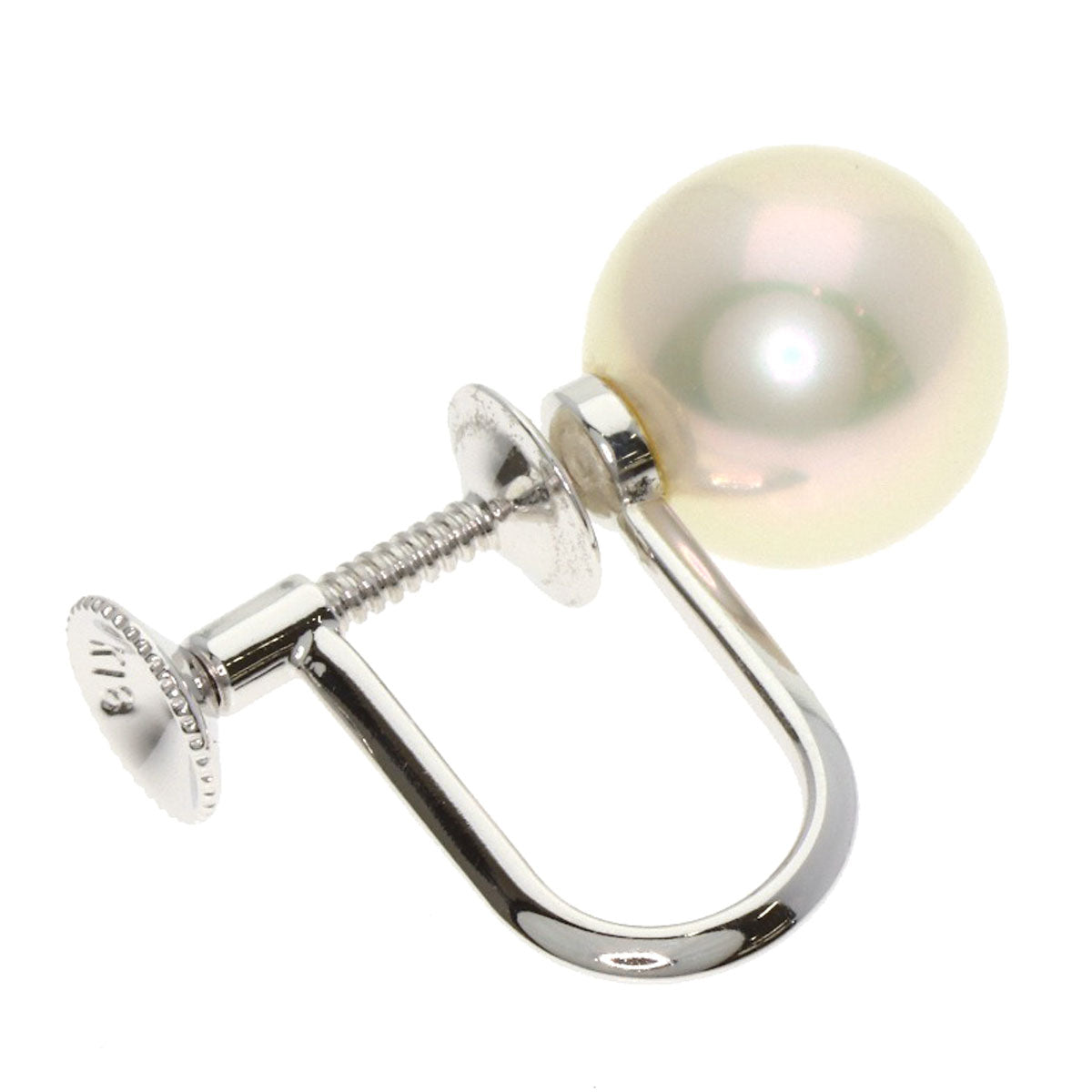 MIKIMOTO Akoya pearl Pearl Earring K18 White Gold Ladies [Used]