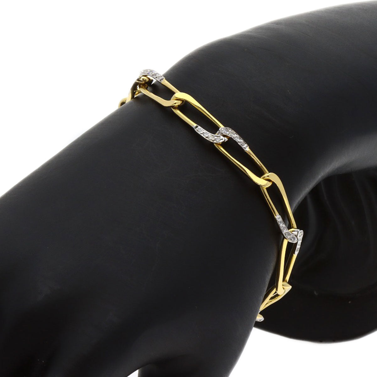 CARTIER Vintage Paperclip Diamond Necklace and Bracelet Set (3 Pieces) Necklace K18 Yellow Gold Ladies [Used]