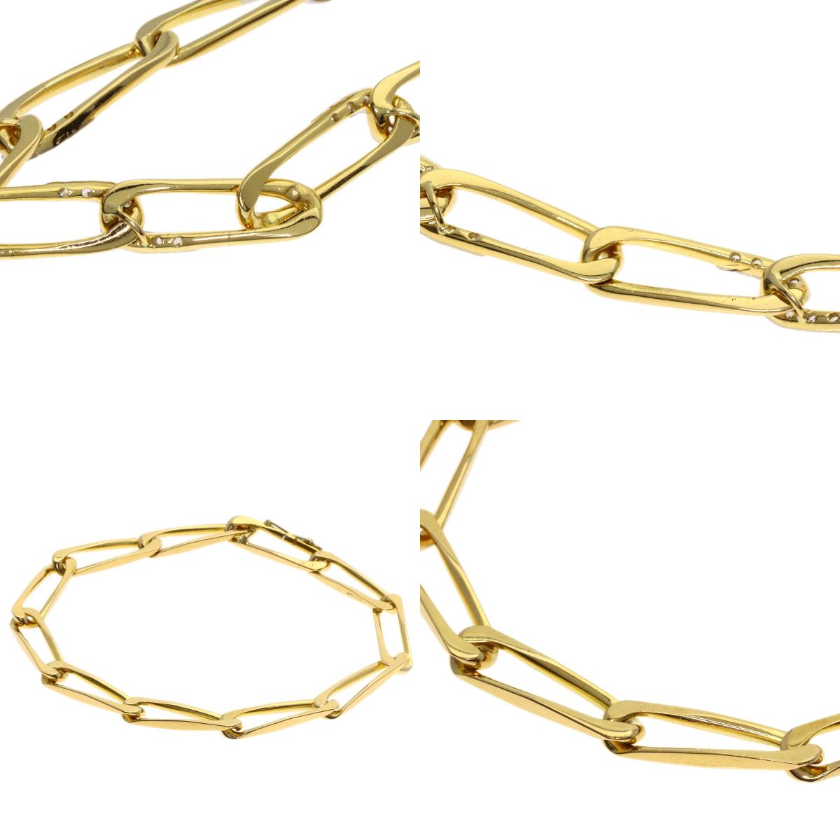 CARTIER Vintage Paperclip Diamond Necklace and Bracelet Set (3 Pieces) Necklace K18 Yellow Gold Ladies [Used]