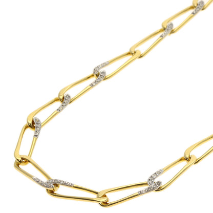 CARTIER Vintage Paperclip Diamond Necklace and Bracelet Set (3 Pieces) Necklace K18 Yellow Gold Ladies [Used]