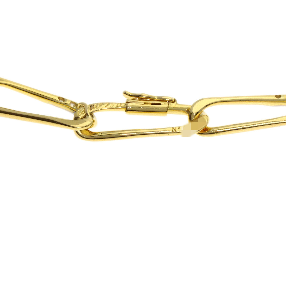 CARTIER Vintage Paperclip Diamond Necklace and Bracelet Set (3 Pieces) Necklace K18 Yellow Gold Ladies [Used]