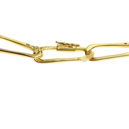 CARTIER Vintage Paperclip Diamond Necklace and Bracelet Set (3 Pieces) Necklace K18 Yellow Gold Ladies [Used]