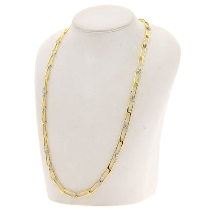 CARTIER Vintage Paperclip Diamond Necklace and Bracelet Set (3 Pieces) Necklace K18 Yellow Gold Ladies [Used]