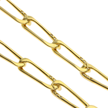 CARTIER Vintage Paperclip Diamond Necklace and Bracelet Set (3 Pieces) Necklace K18 Yellow Gold Ladies [Used]
