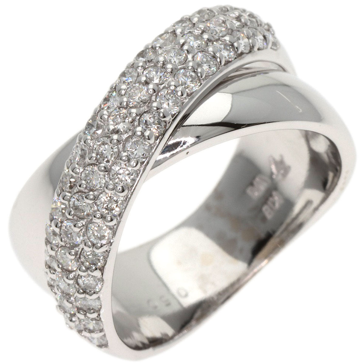 Ponte Vecchio Diamond Ring K18 White Gold Ladies [Used]