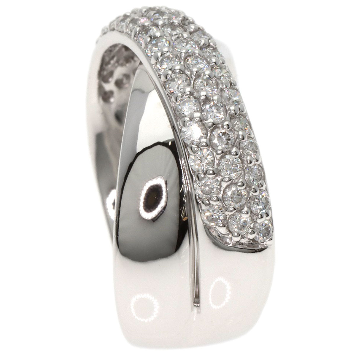 Ponte Vecchio Diamond Ring K18 White Gold Ladies [Used]