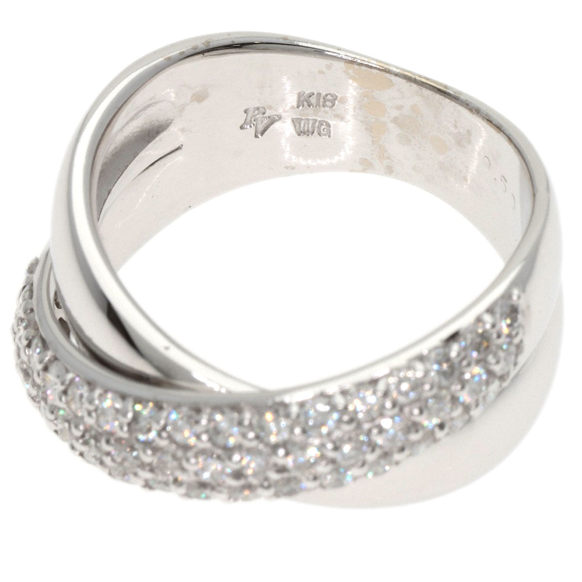 Ponte Vecchio Diamond Ring K18 White Gold Ladies [Used]