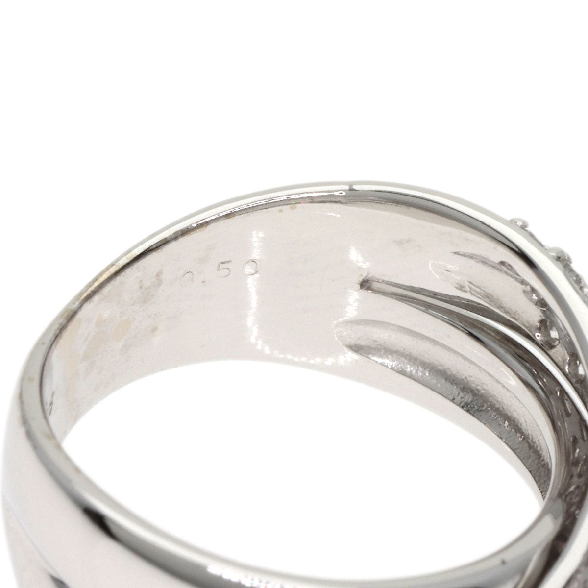 Ponte Vecchio Diamond Ring K18 White Gold Ladies [Used]