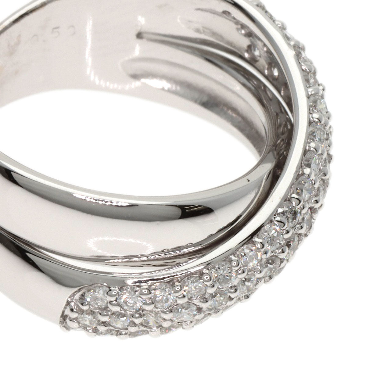 Ponte Vecchio Diamond Ring K18 White Gold Ladies [Used]