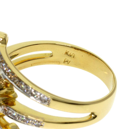 Ponte Vecchio Citrin Diamond Ring K18 Yellow Gold Ladies [Used]