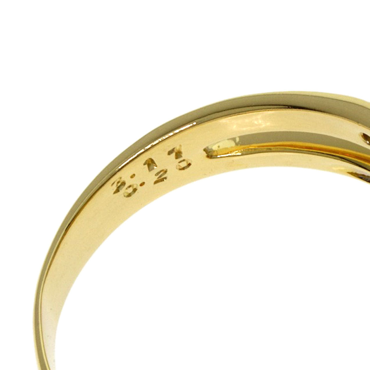 Ponte Vecchio Citrin Diamond Ring K18 Yellow Gold Ladies [Used]