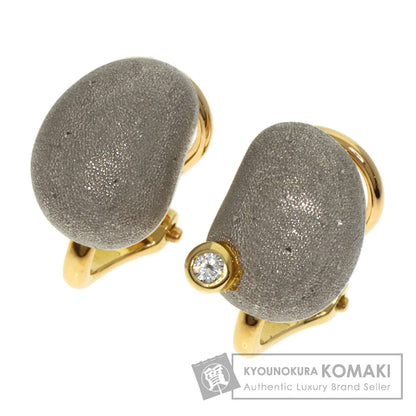 NOBUKO ISHIKAWA 1P Diamond Earring K18 Yellow Gold PT900Ladies [Used]