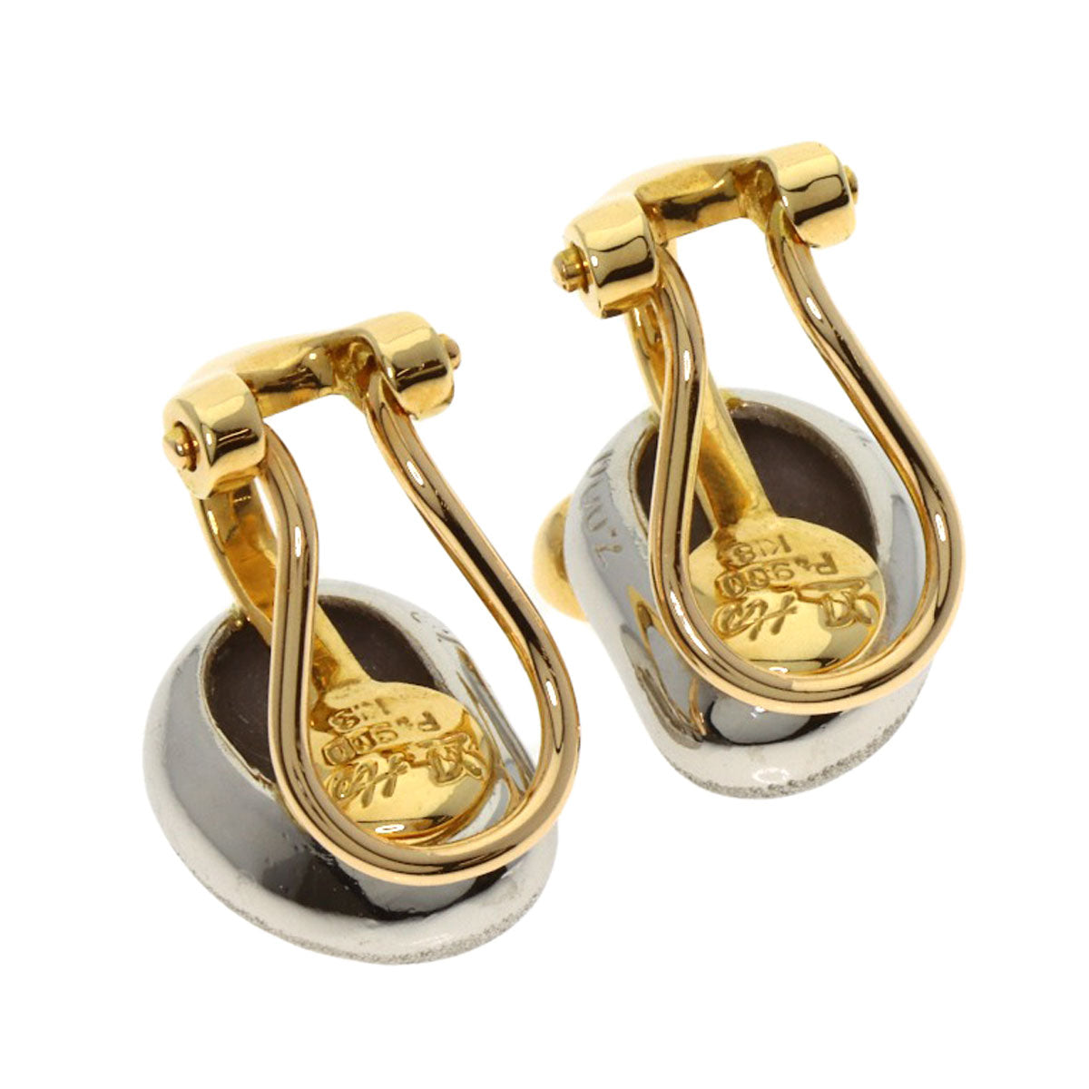 NOBUKO ISHIKAWA 1P Diamond Earring K18 Yellow Gold PT900Ladies [Used]