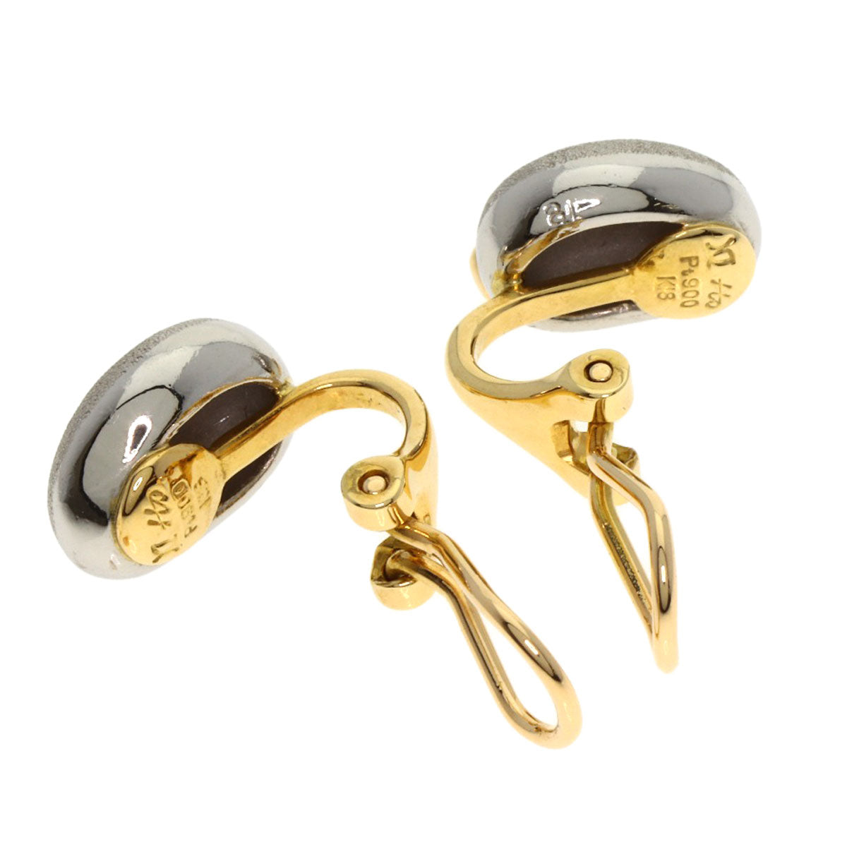 NOBUKO ISHIKAWA 1P Diamond Earring K18 Yellow Gold PT900Ladies [Used]