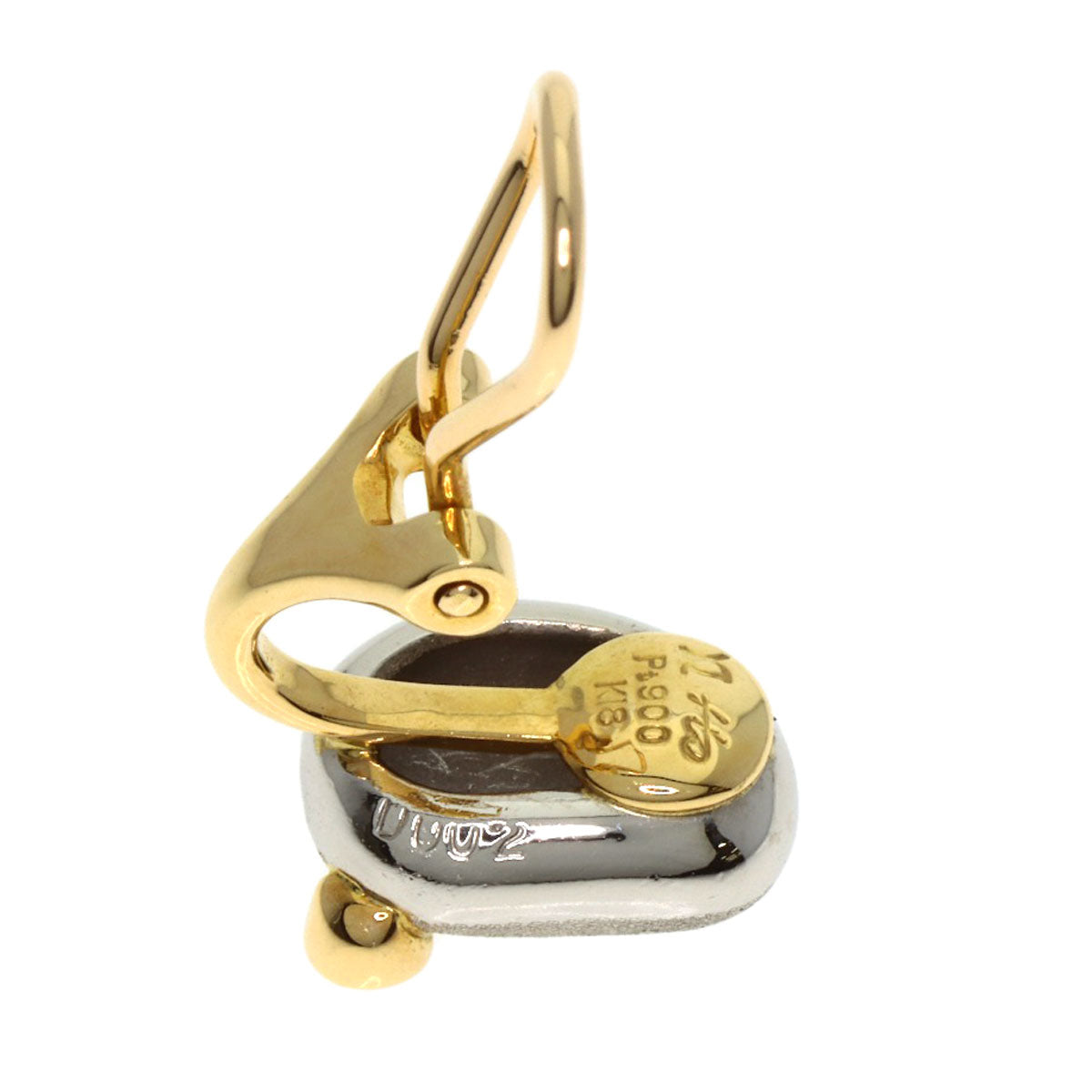 NOBUKO ISHIKAWA 1P Diamond Earring K18 Yellow Gold PT900Ladies [Used]