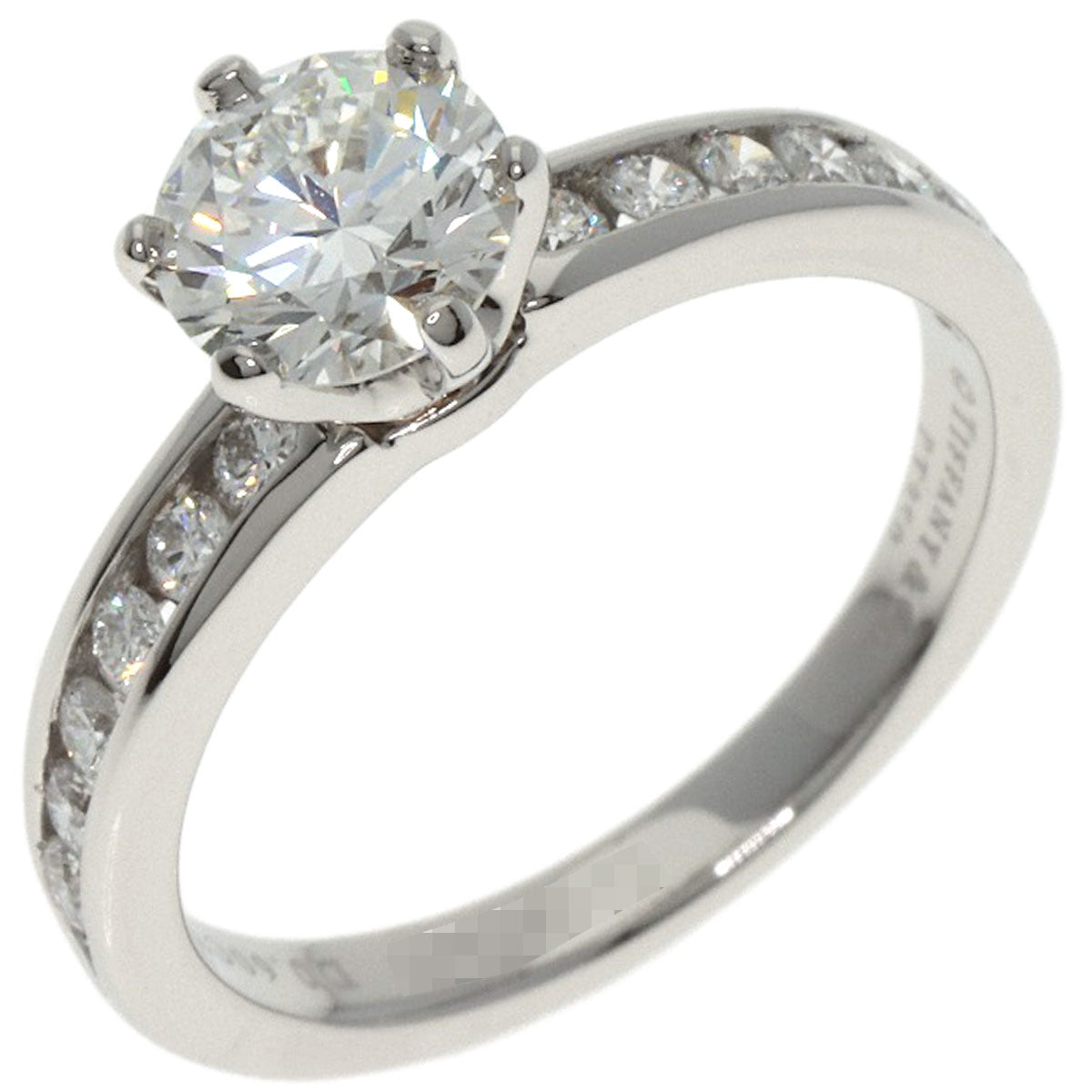 TIFFANY&Co. Solitaire Channel Setting Diamond Ring Platinum PT950 Ladies [Used]