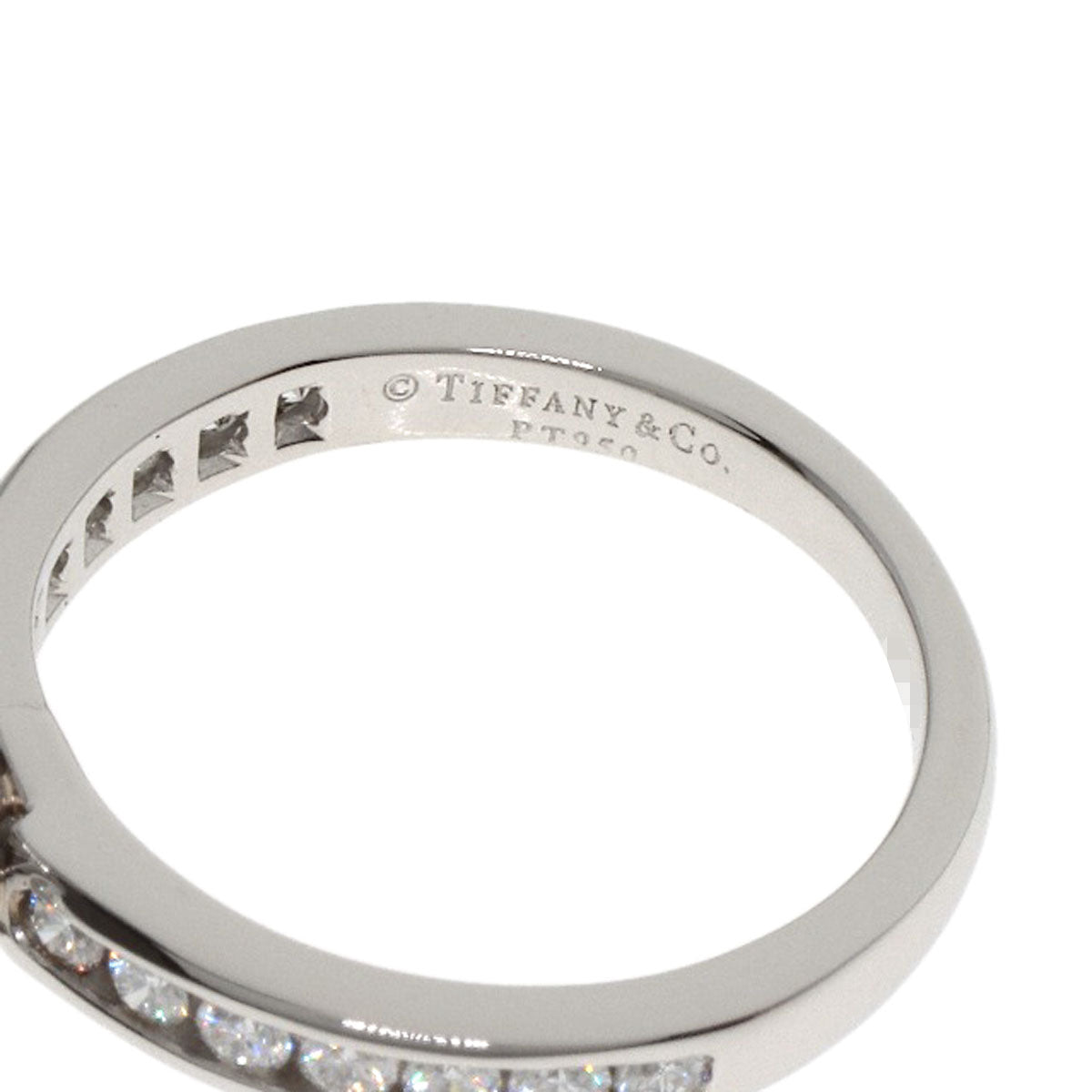 TIFFANY&Co. Solitaire Channel Setting Diamond Ring Platinum PT950 Ladies [Used]