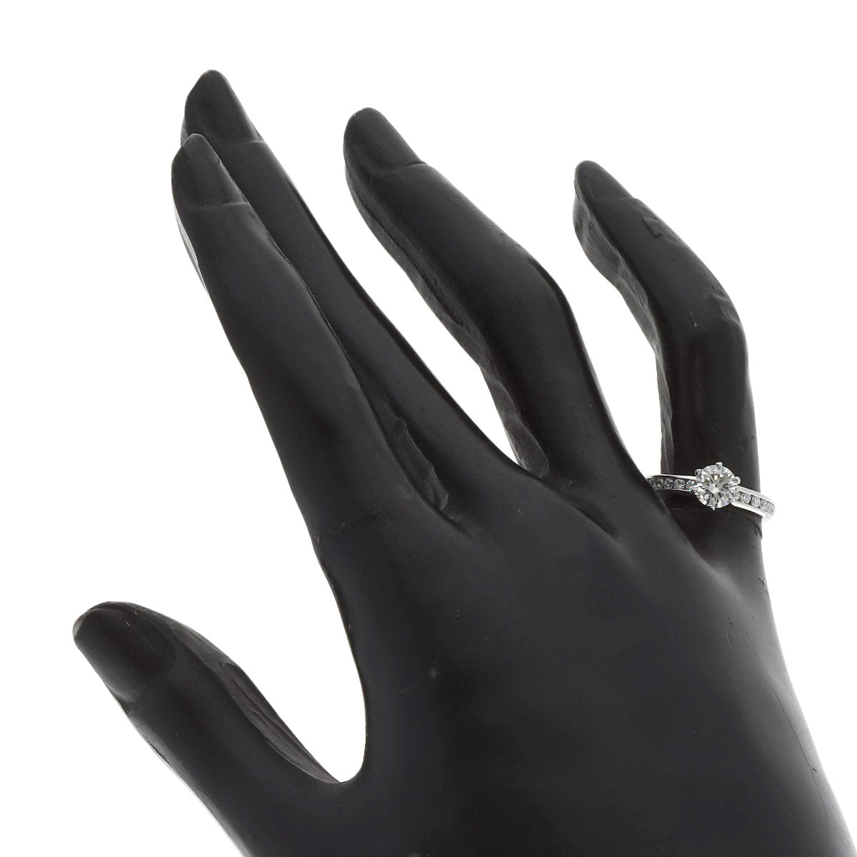 TIFFANY&Co. Solitaire Channel Setting Diamond Ring Platinum PT950 Ladies [Used]