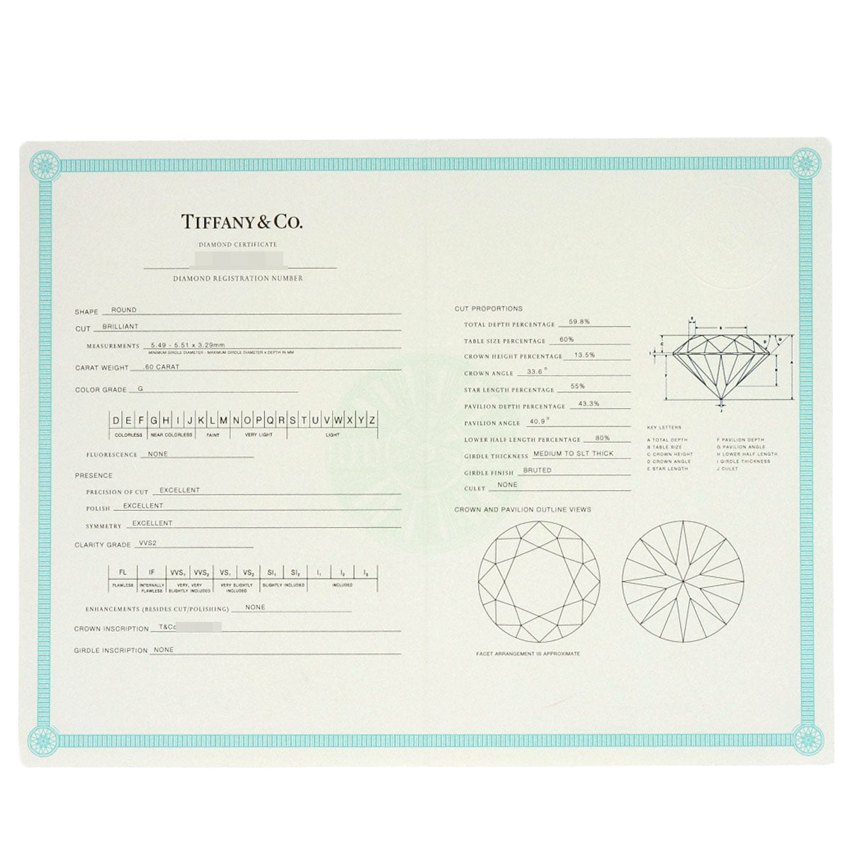 TIFFANY&Co. Solitaire Channel Setting Diamond Ring Platinum PT950 Ladies [Used]