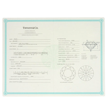 TIFFANY&Co. Solitaire Channel Setting Diamond Ring Platinum PT950 Ladies [Used]