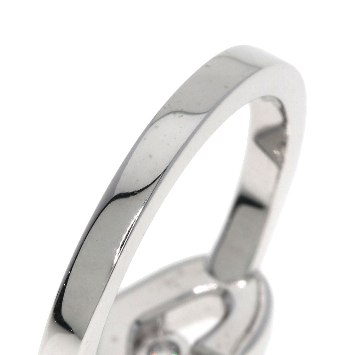 CARTIER C Heart Diamond #47 Ring K18 White Gold Ladies [Used]