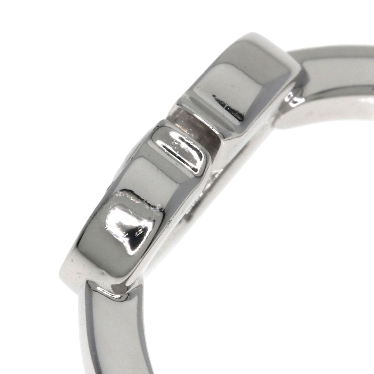 CARTIER C Heart Diamond #47 Ring K18 White Gold Ladies [Used]