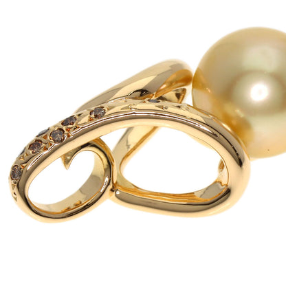 POLA Pearl Pearl Diamond Pendant top K18 Yellow Gold Ladies [Used]