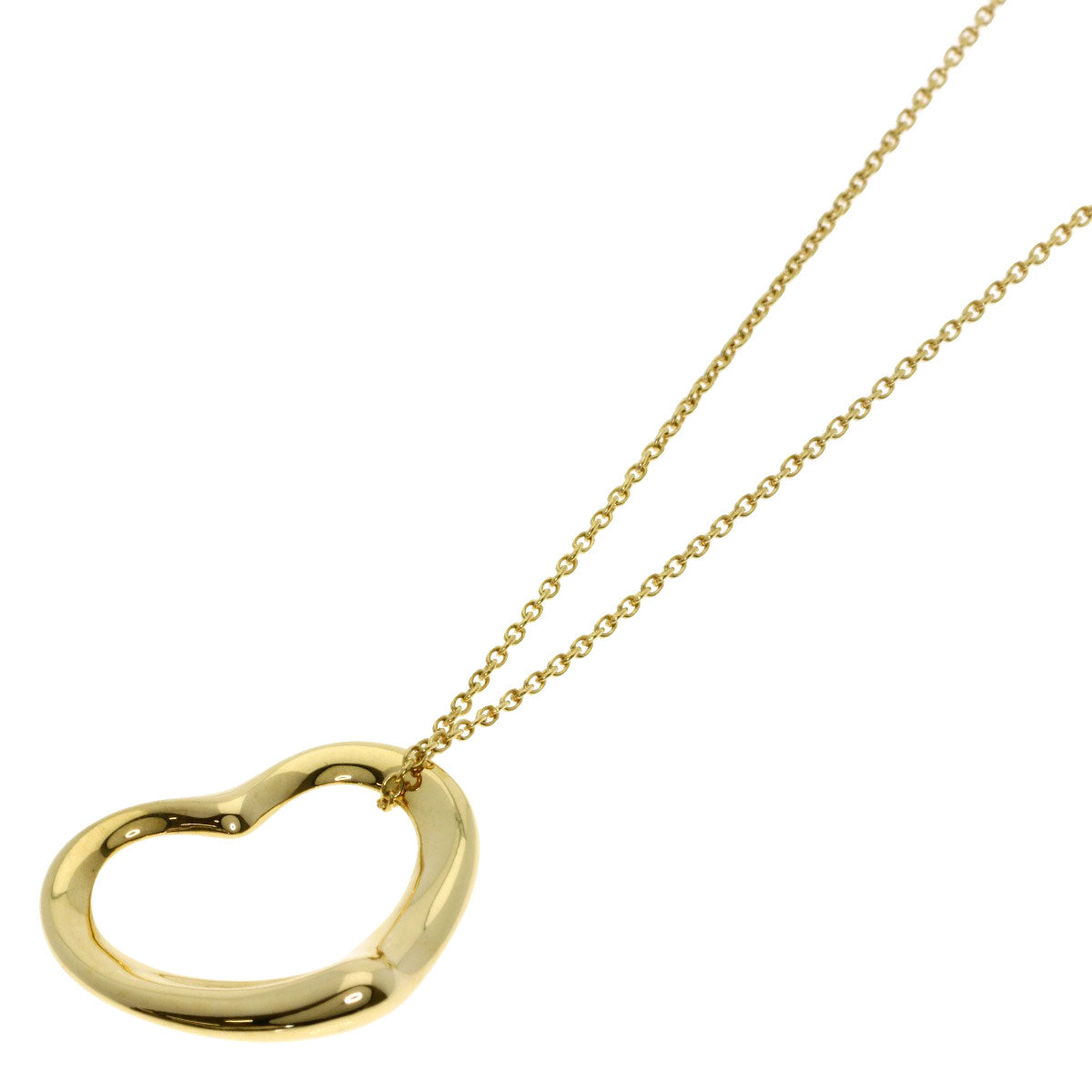 TIFFANY&Co. Open heart Necklace K18 Yellow Gold Ladies [Used]