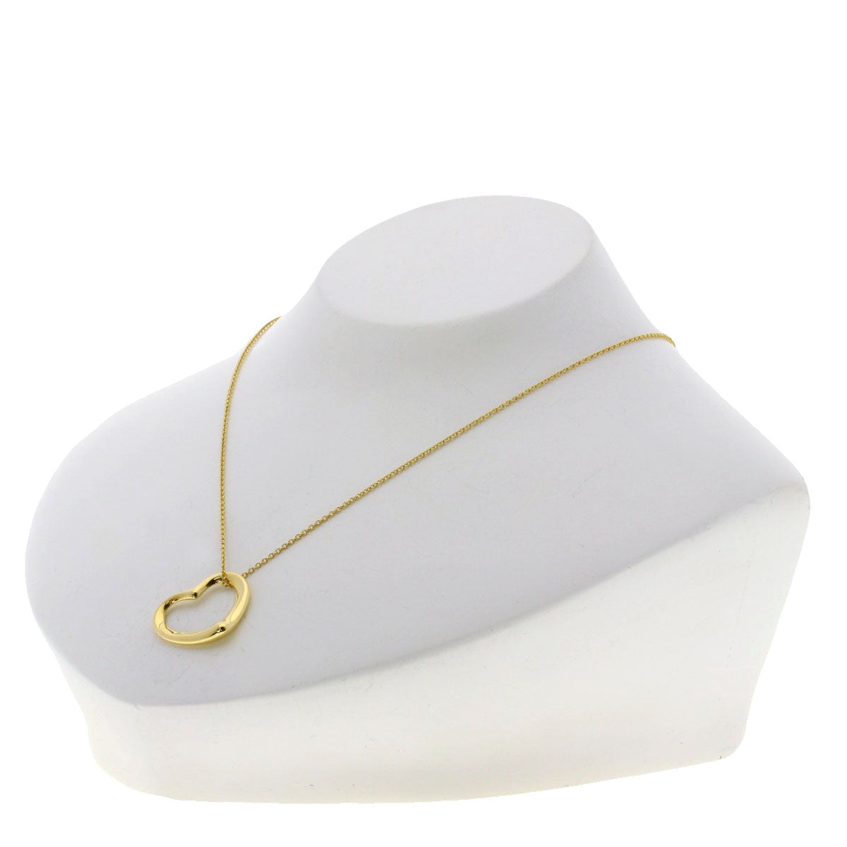 TIFFANY&Co. Open heart Necklace K18 Yellow Gold Ladies [Used]