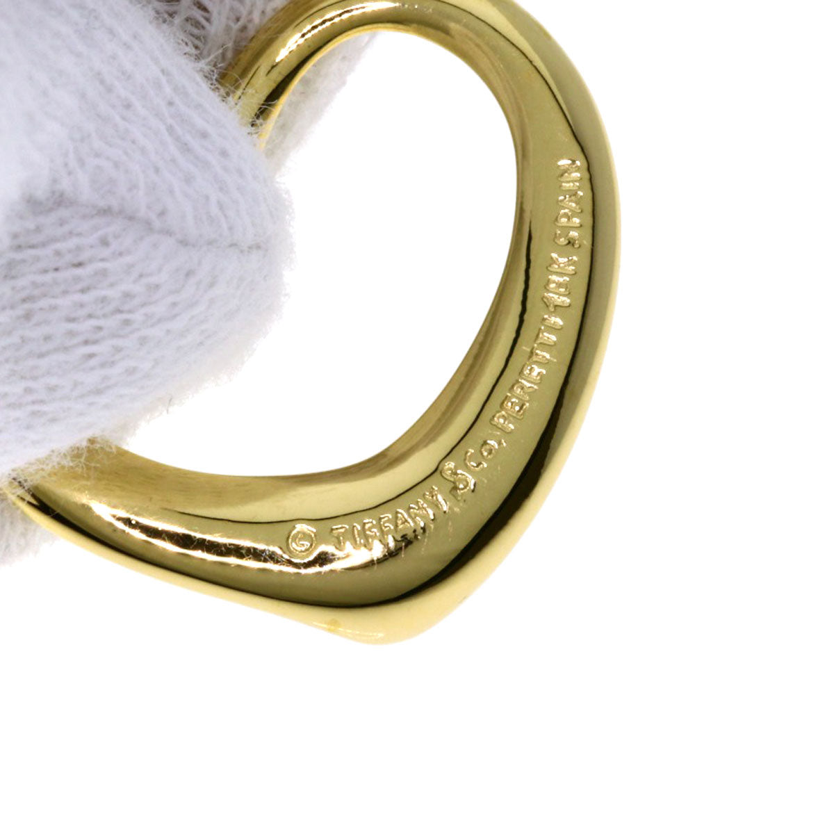 TIFFANY&Co. Open heart Necklace K18 Yellow Gold Ladies [Used]