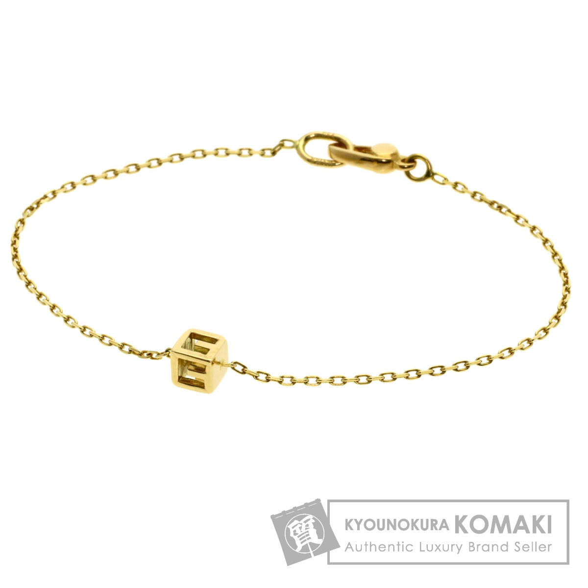 GUCCI G cube Bracelet K18 Yellow Gold Ladies [Used]