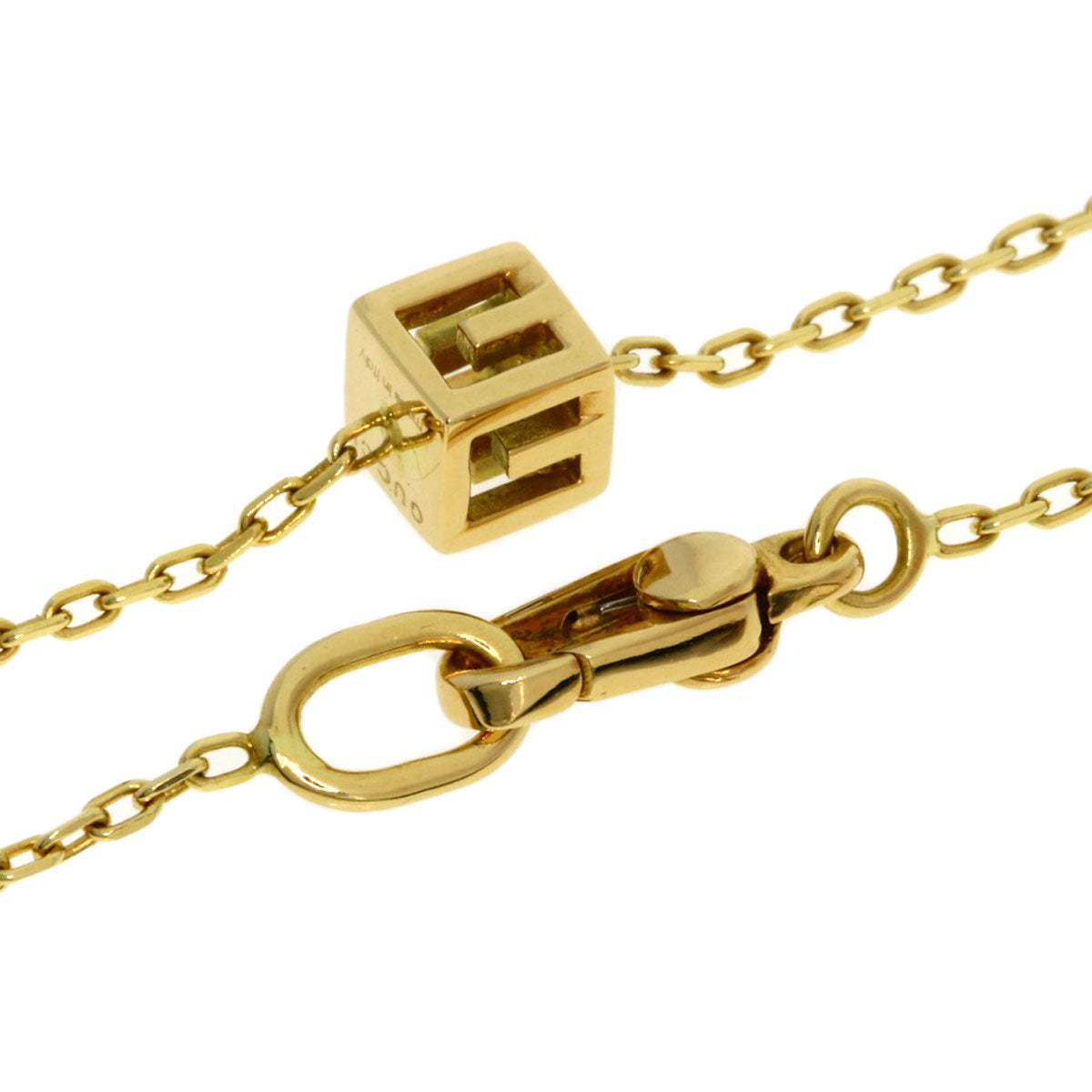 GUCCI G cube Bracelet K18 Yellow Gold Ladies [Used]