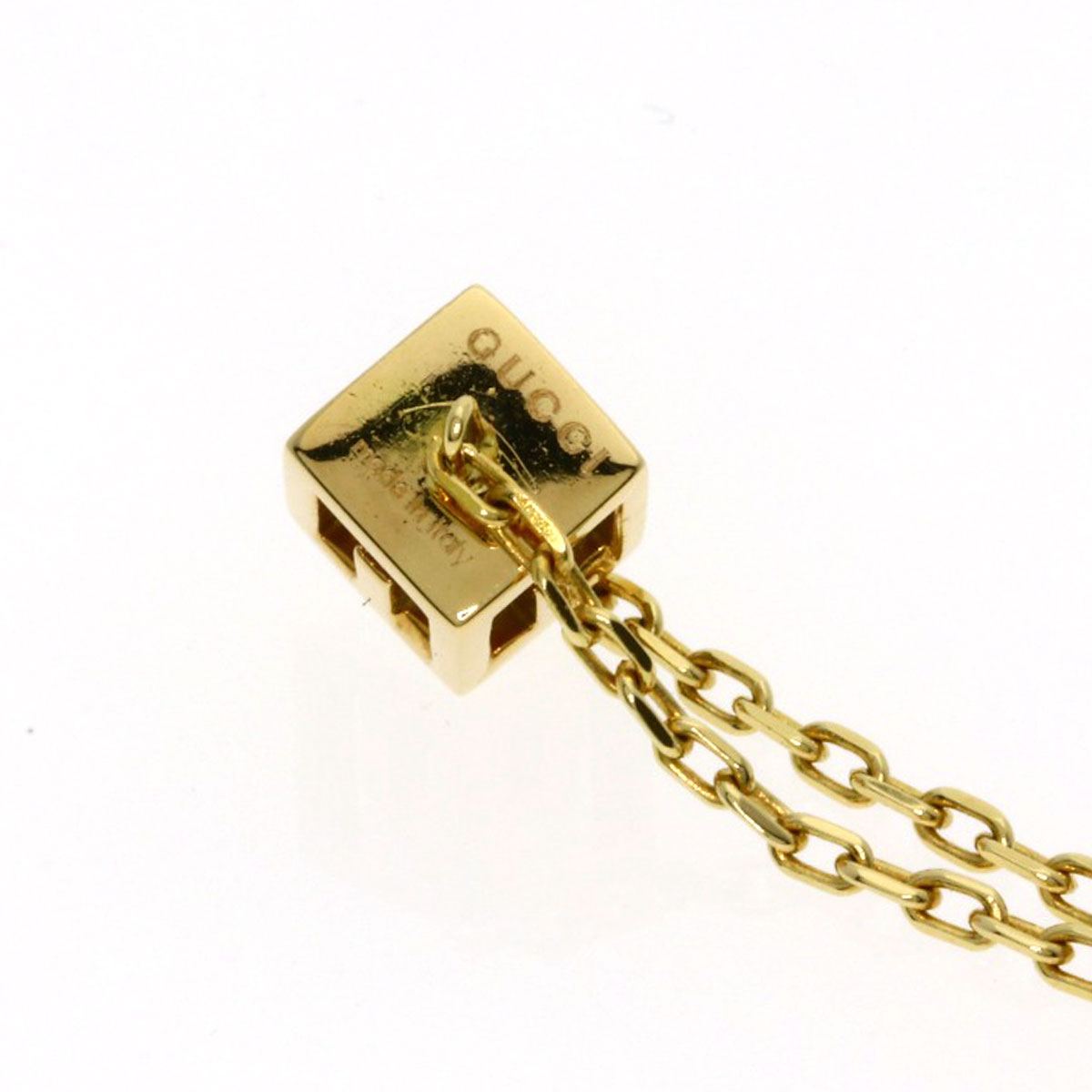 GUCCI G cube Bracelet K18 Yellow Gold Ladies [Used]