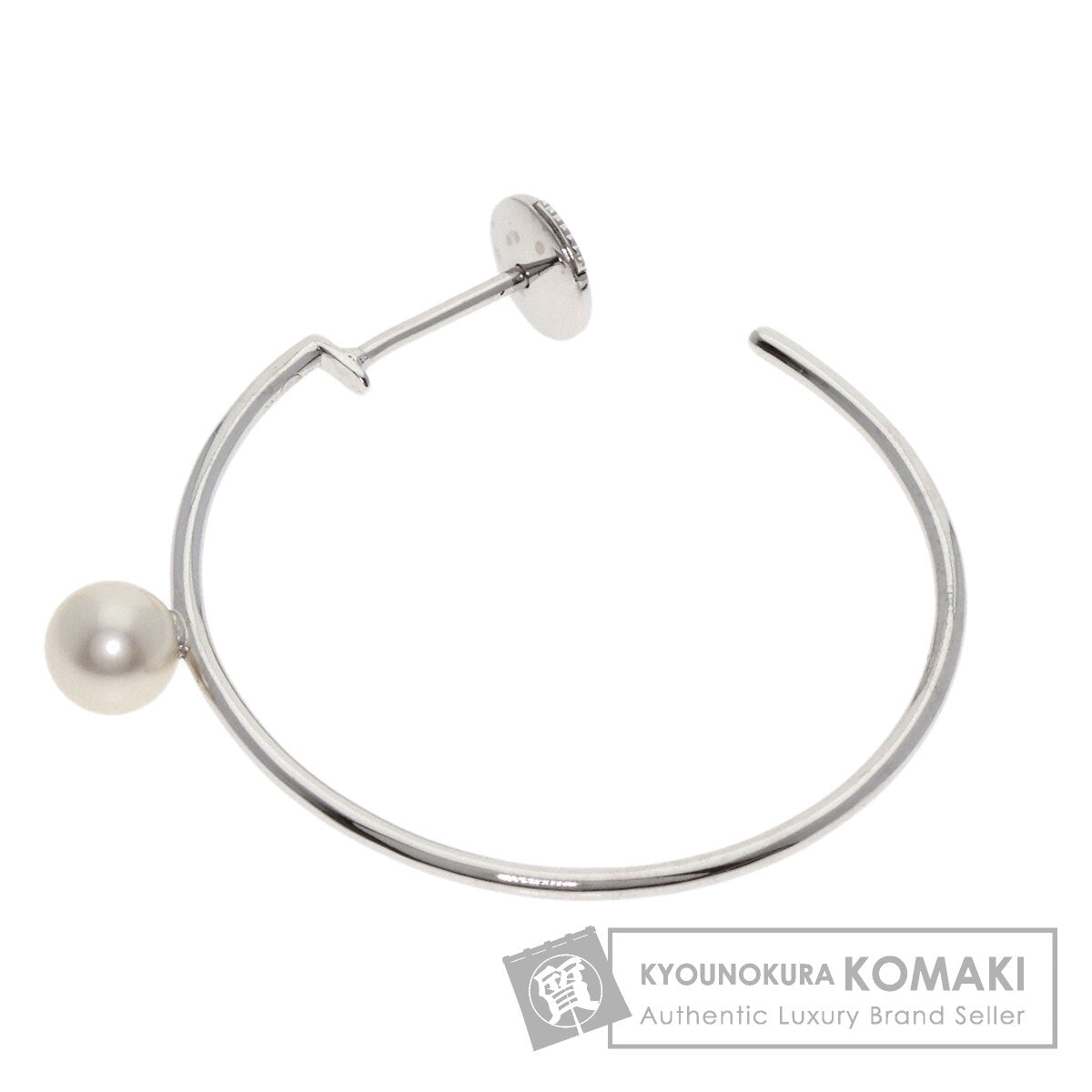MaisonMargiela Pearl Pearl hoop (single) earring K18 White Gold Ladies [Used]