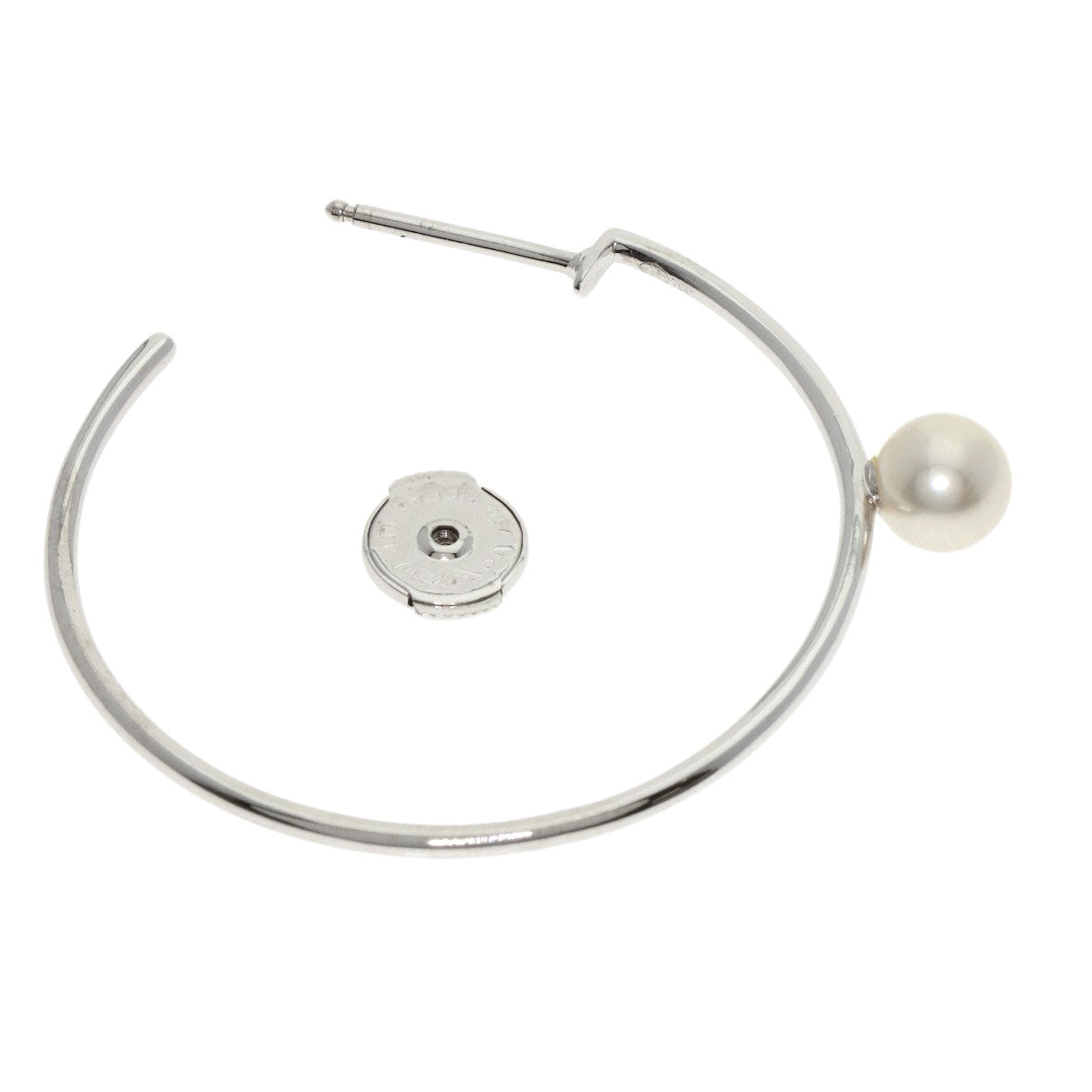 MaisonMargiela Pearl Pearl hoop (single) earring K18 White Gold Ladies [Used]