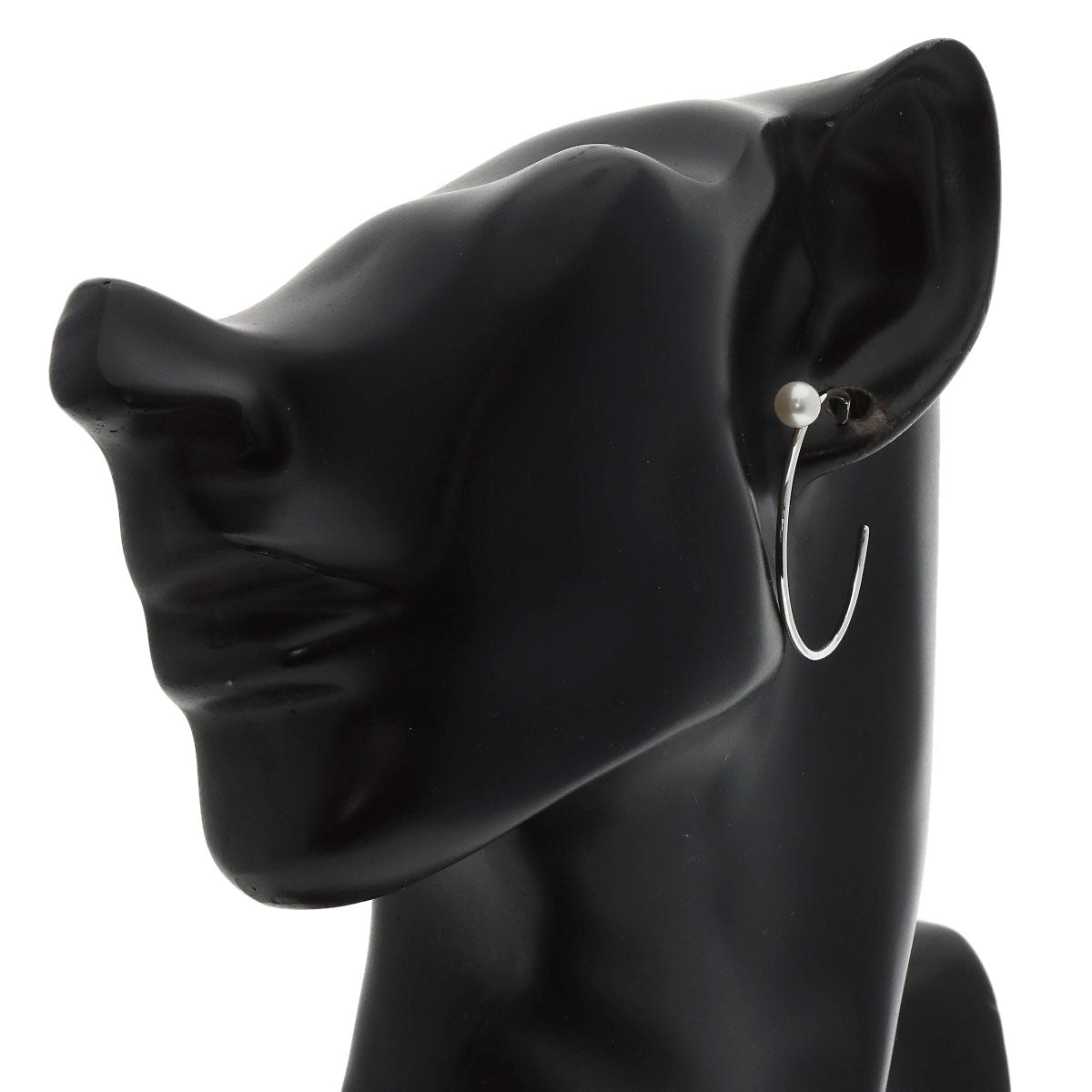 MaisonMargiela Pearl Pearl hoop (single) earring K18 White Gold Ladies [Used]