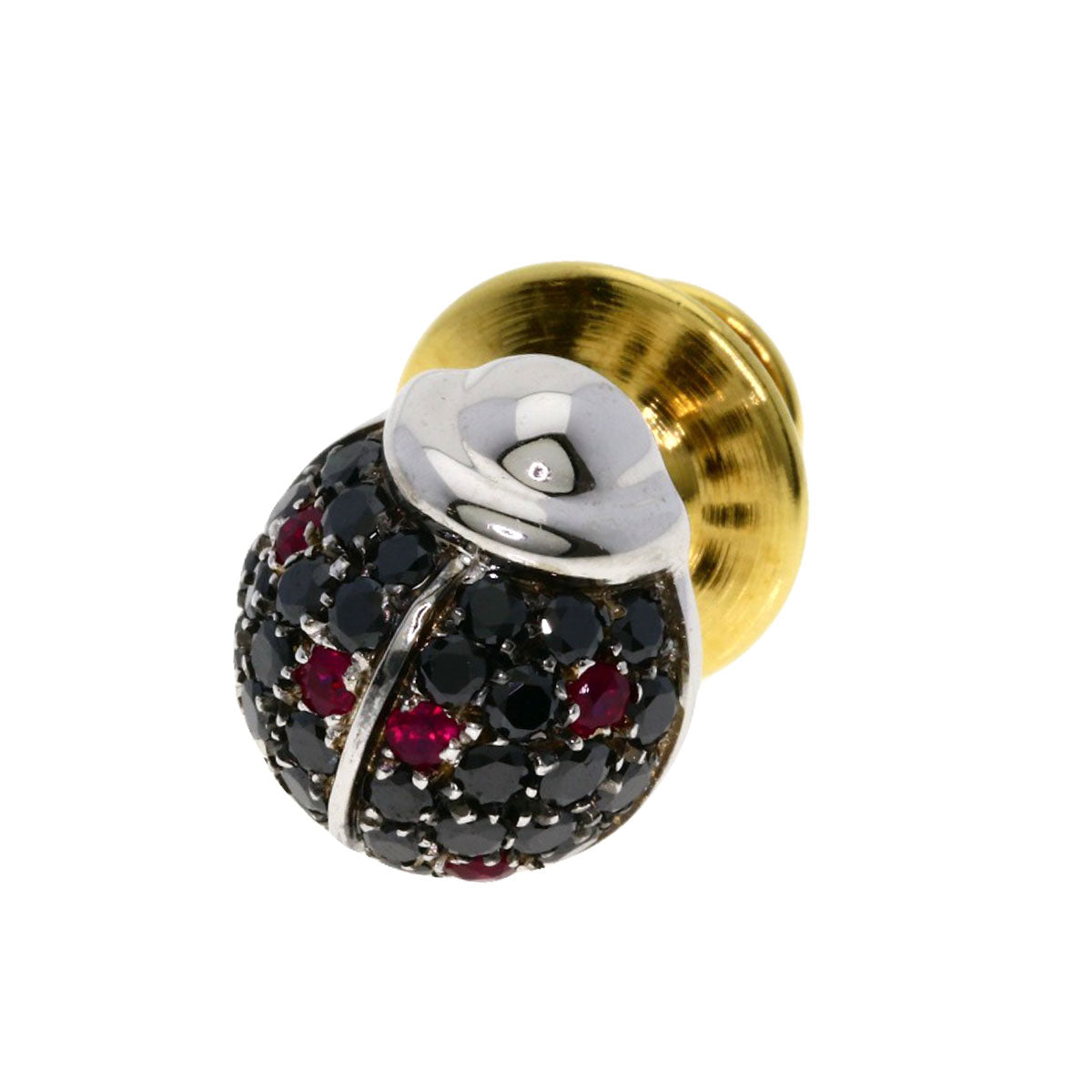 PASQUALE BRUNI Ruby Black　Diamond Brooch K18 White Gold Ladies [Used]