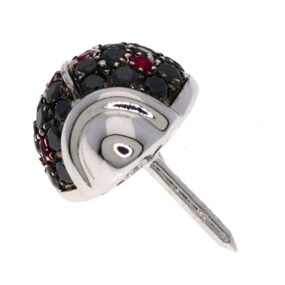 PASQUALE BRUNI Ruby Black　Diamond Brooch K18 White Gold Ladies [Used]