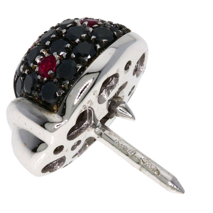 PASQUALE BRUNI Ruby Black　Diamond Brooch K18 White Gold Ladies [Used]