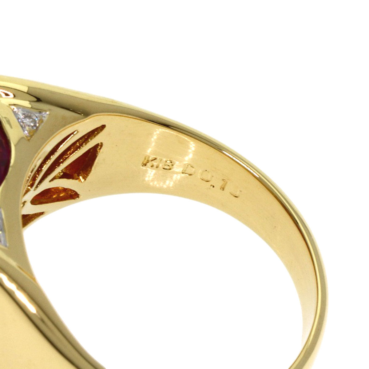 8.2ct Colored Stone Diamond Ring K18 Yellow Gold 10.5g　Ladies