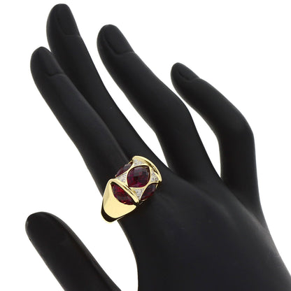 8.2ct Colored Stone Diamond Ring K18 Yellow Gold 10.5g　Ladies