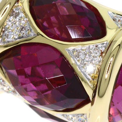 8.2ct Colored Stone Diamond Ring K18 Yellow Gold 10.5g　Ladies