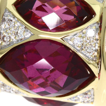 8.2ct Colored Stone Diamond Ring K18 Yellow Gold 10.5g　Ladies