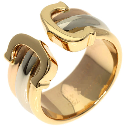 CARTIER 2C ring LM #47 Ring K18 Yellow Gold K18 White GoldLadies [Used]
