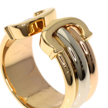 CARTIER 2C ring LM #47 Ring K18 Yellow Gold K18 White GoldLadies [Used]